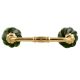 Olive Green Interior Cut Glass Bridge Handle